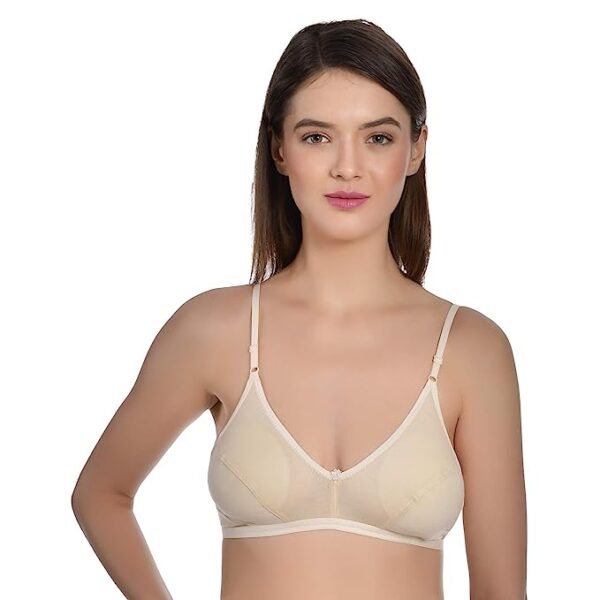 Aimly Women"s Cotton Non-Padded Non-Wired Low Coverage Regular Bra Pack of 3