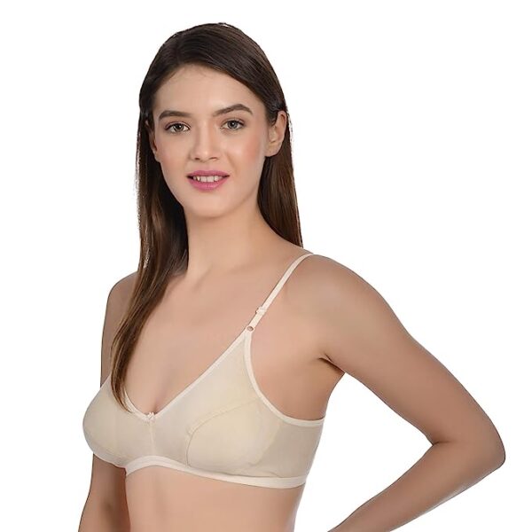 Aimly Women"s Cotton Non-Padded Non-Wired Low Coverage Regular Bra Pack of 3