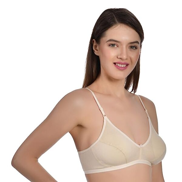 Aimly Women"s Cotton Non-Padded Non-Wired Low Coverage Regular Bra Pack of 3