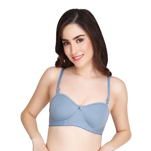 Liigne Women Half Cup Padded Bra - Non Wired Seamless Pushup Bra