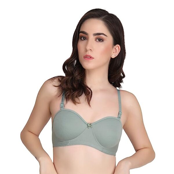 Liigne Women Half Cup Padded Bra - Non Wired Seamless Pushup Bra