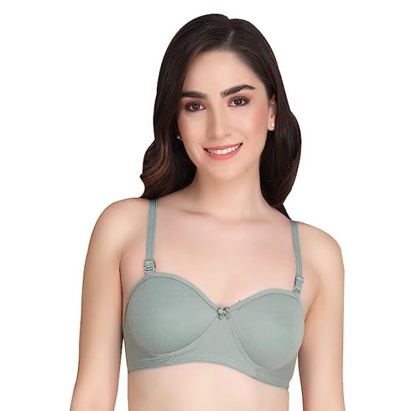 Liigne Women Half Cup Padded Bra - Non Wired Seamless Pushup Bra