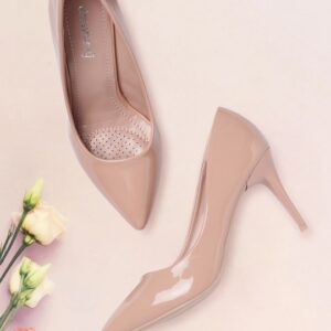 DressBerry Women Nude-Coloured Solid Pumps