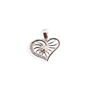 92.5 Silver Heart Shape Pendant (2 GM)