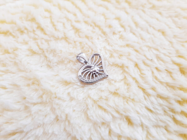 92.5 Silver Heart Shape Pendant (2 GM)