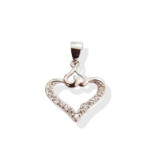 92.5 Silver Heart Shape Pendant (2 GM)