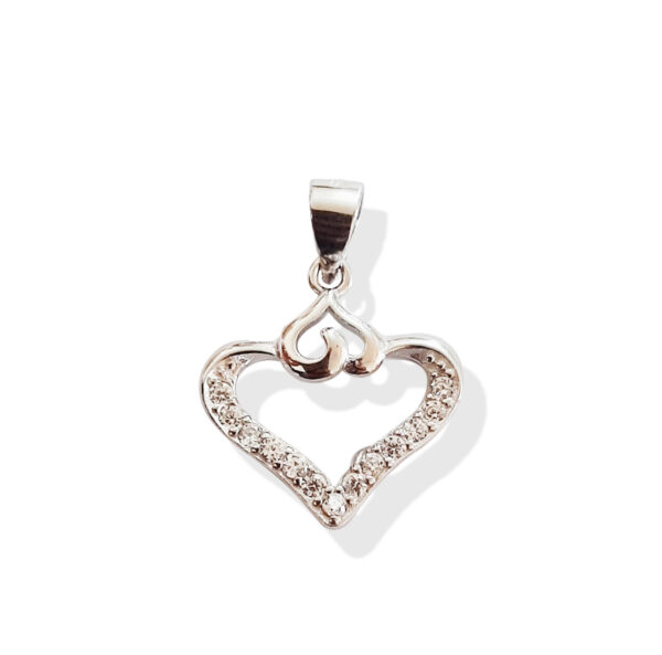 92.5 Silver Heart Shape Pendant (2 GM)