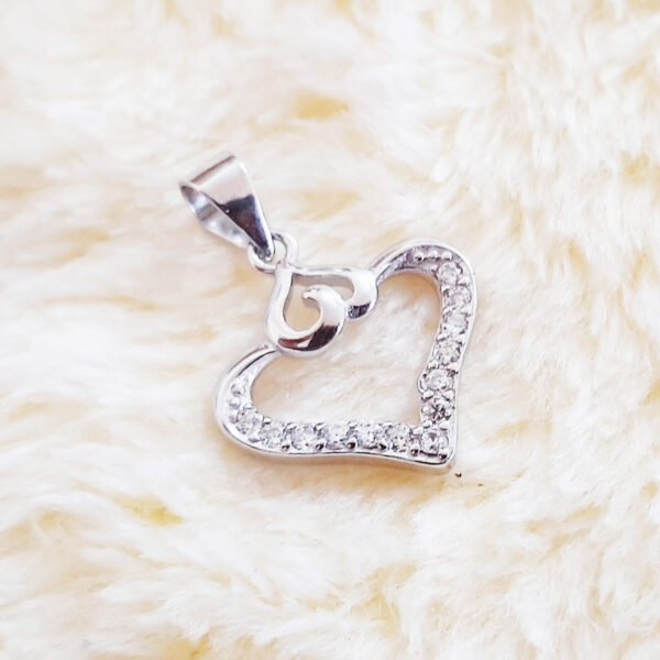 92.5 Silver Heart Shape Pendant (2 GM)