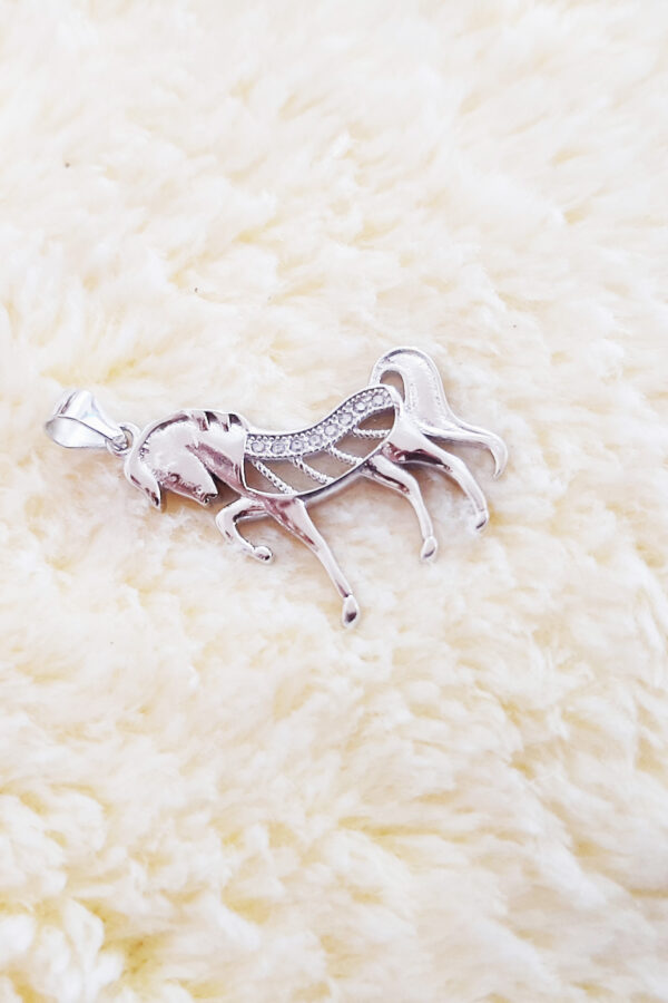 92.5 Silver Horse Shape Pendant for Women (2 GM)