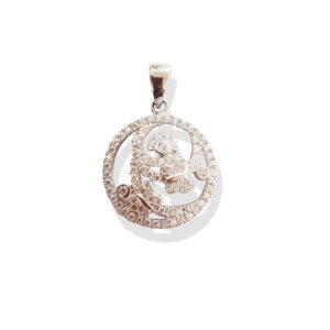 92.5 Silver Flower Shape Pendant for Women (2 GM)