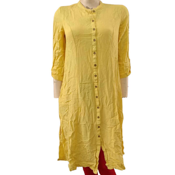 BIBA Women Yellow Kurta