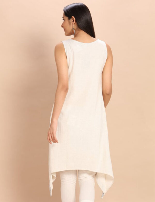 IMARA Boxed Out Geometric Off-White Kurta