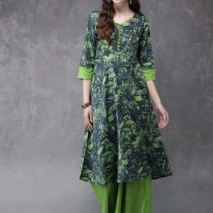 Anouk Women Printed Kurta with Palazzos