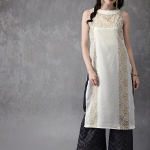 Anouk Women  Printed Kurta with Palazzos