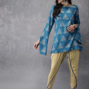 Anouk Women Printed Kurti with Harem Pants