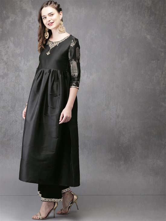 Anouk  Solid A-Line Kurta