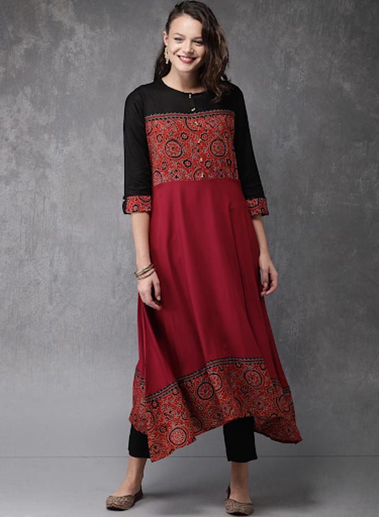 Anouk Women Printed Kurta with Trousers