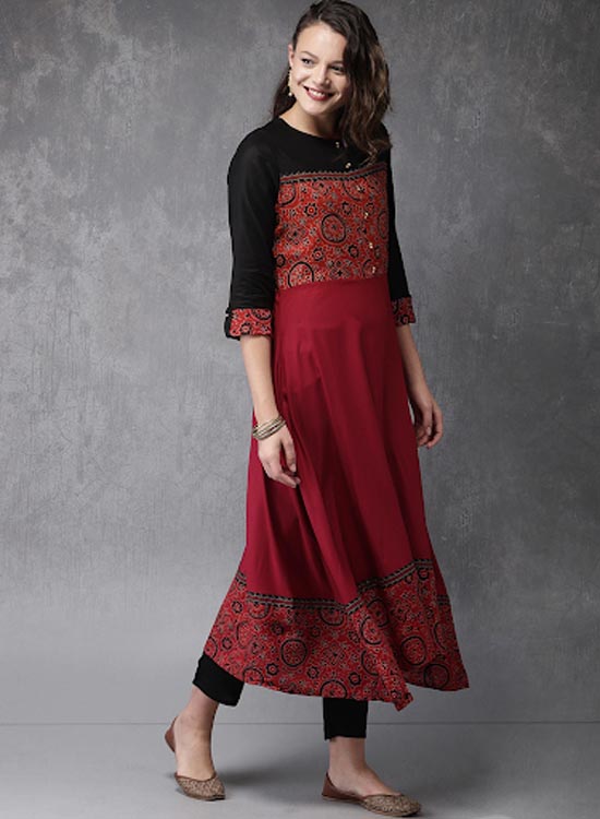 Anouk Women Printed Kurta with Trousers