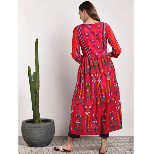 Sangria Women Solid Kurta with Trousers