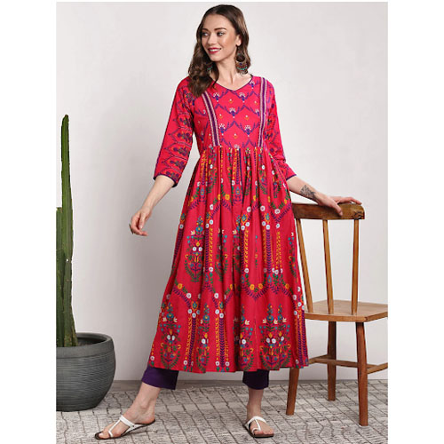 Sangria Women Solid Kurta with Trousers