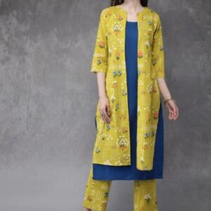 Anouk Printed Layered Kurta with Trouser