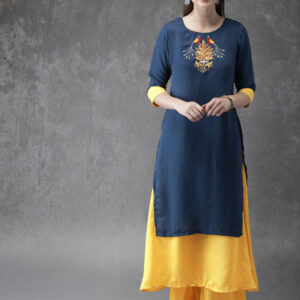 Anouk Layered Yoke Design Kurta with Palazzos