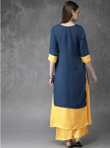 Anouk Layered Yoke Design Kurta with Palazzos