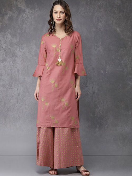 Anouk Printed Kurta with Palazzo