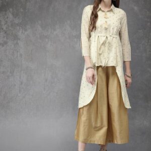 Anouk Women  Self Design Kurta with Palazzos