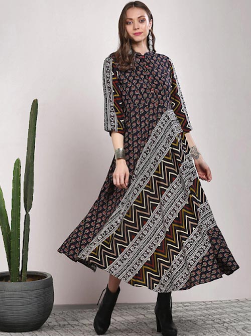 Sangria Printed A-Line Kurta