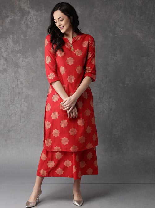 Anouk Printed Kurta with Palazzos