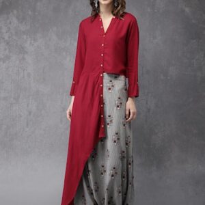 Anouk Women Solid Kurta with Trousers