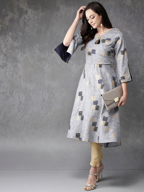 Anouk Women  Printed A-Line Kurta