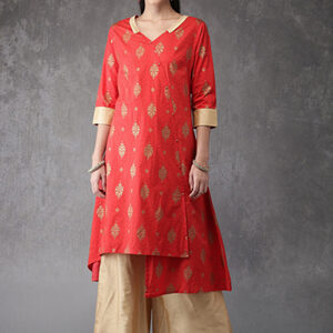 Anouk Women Printed Kurta with Palazzos