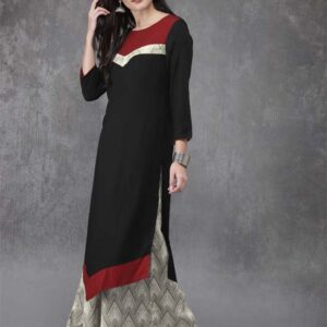 Anouk Women Solid Kurta with Palazzos