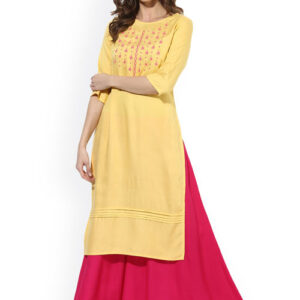 Juniper Women Yoke Design Straight Kurta