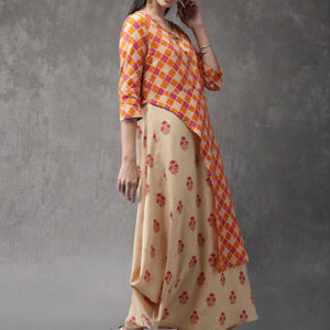 Anouk Women  Printed A-Line Fusion Kurta