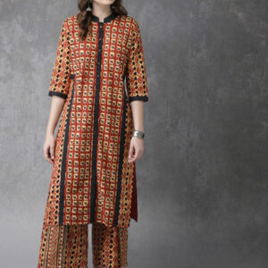 Anouk Women Printed Kurta with Palazzos