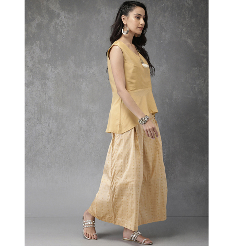 Anouk Solid Kurti with Palazzos