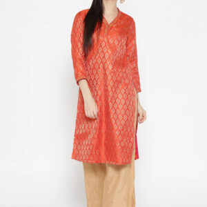 Biba Women  Woven Design Straight Kurta