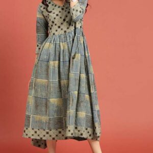 Taavi Women Printed A-Line Sustainable Kurta