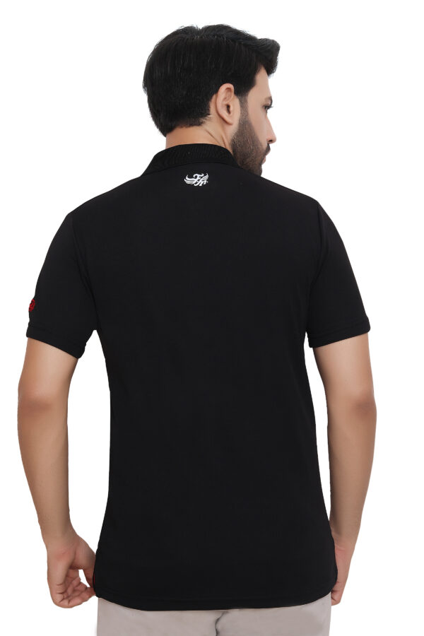 Flying Machine Polo T-Shirt Dryfit, Black