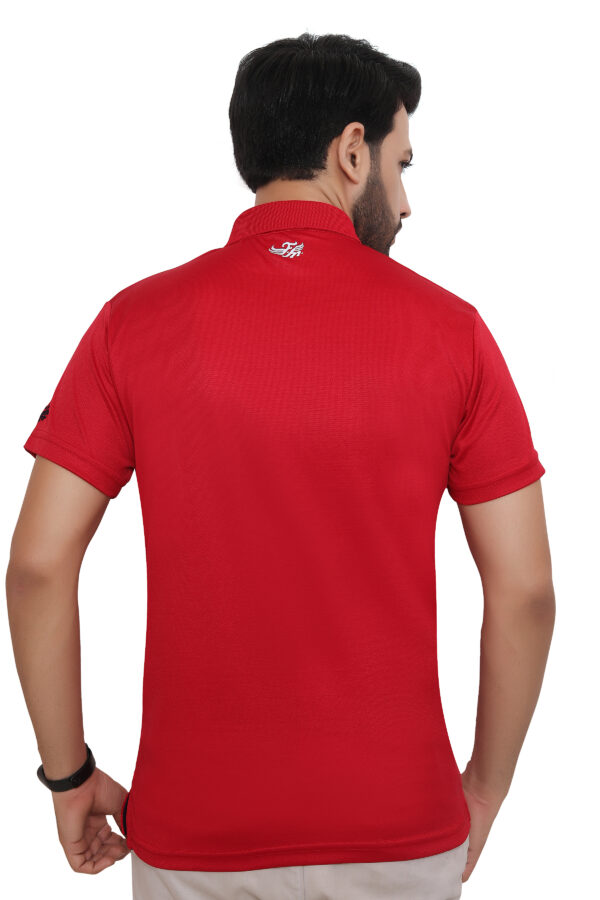 Flying Machine Polo T-Shirt Dryfit, Red