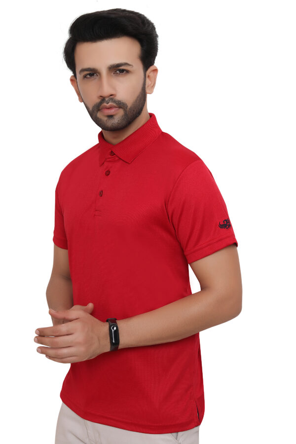 Flying Machine Polo T-Shirt Dryfit, Red