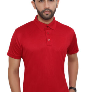 Flying Machine Polo T-Shirt Dryfit, Red