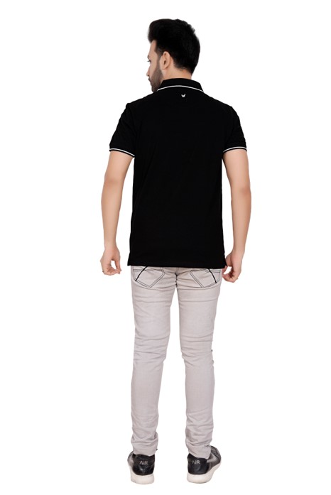 EXCLUSIVE COMFORT T-SHIRTBLACK With White Tipping