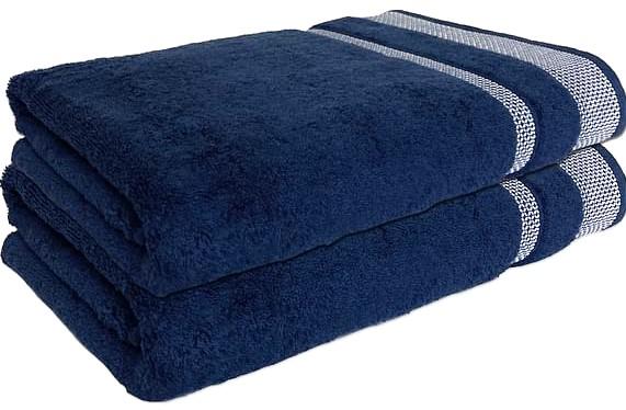 Welspun Hygro Hand Towel, Midnight Blue, 2 PCs.