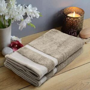 Welspun Hygro Hand Towel, Taupe, 2 PCs.