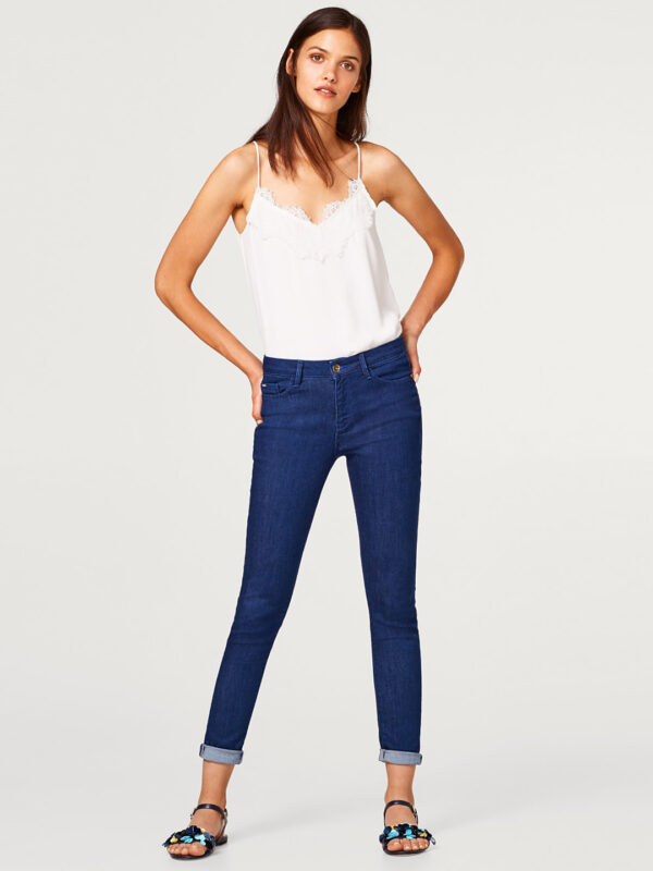 ESPRIT Women Blue Regular Fit Mid-Rise Clean Look Stretchable Jeans