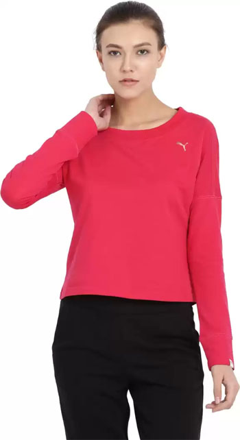 Puma  Full Sleeve Solid Women Sweatshirt